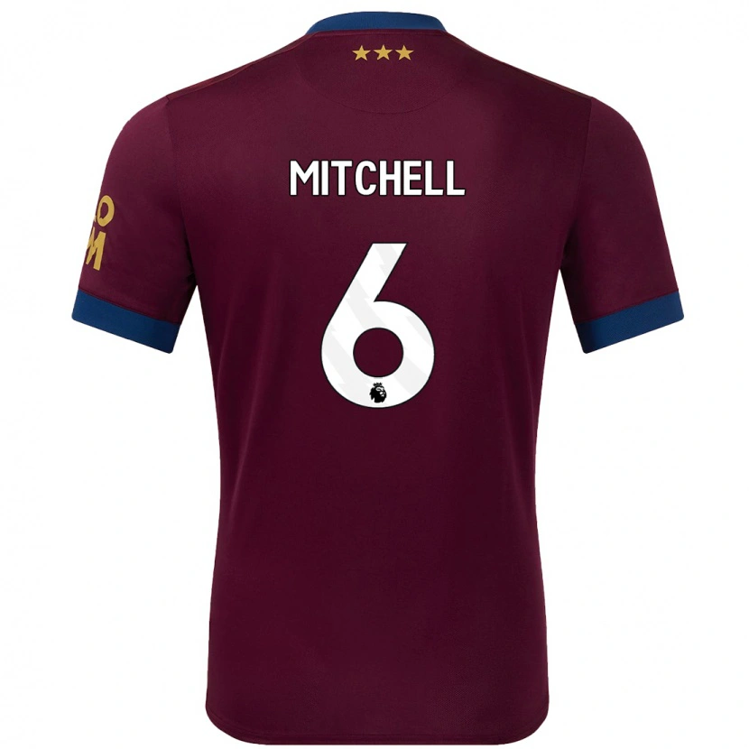 Danxen Kinderen Leah Mitchell #6 Bruin Uitshirt Uittenue 2024/25 T-Shirt