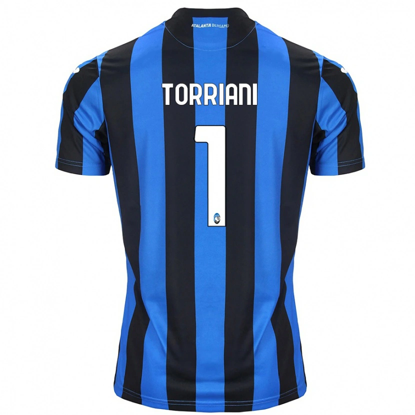 Danxen Heren Andrea Torriani #1 Blauw Zwart Thuisshirt Thuistenue 2024/25 T-Shirt