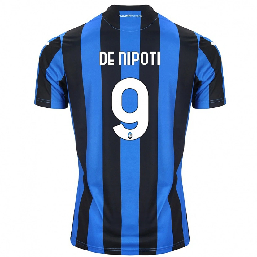 Danxen Heren Tommaso De Nipoti #9 Blauw Zwart Thuisshirt Thuistenue 2024/25 T-Shirt