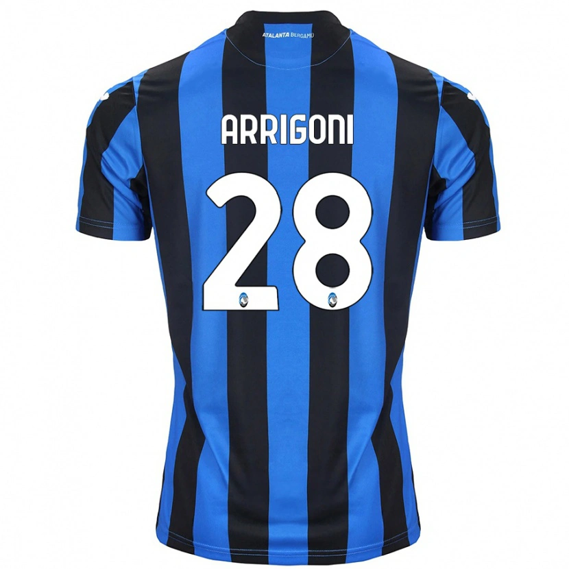 Danxen Heren Mattia Arrigoni #28 Blauw Zwart Thuisshirt Thuistenue 2024/25 T-Shirt