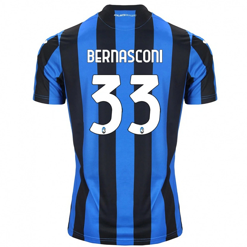 Danxen Heren Lorenzo Bernasconi #33 Blauw Zwart Thuisshirt Thuistenue 2024/25 T-Shirt