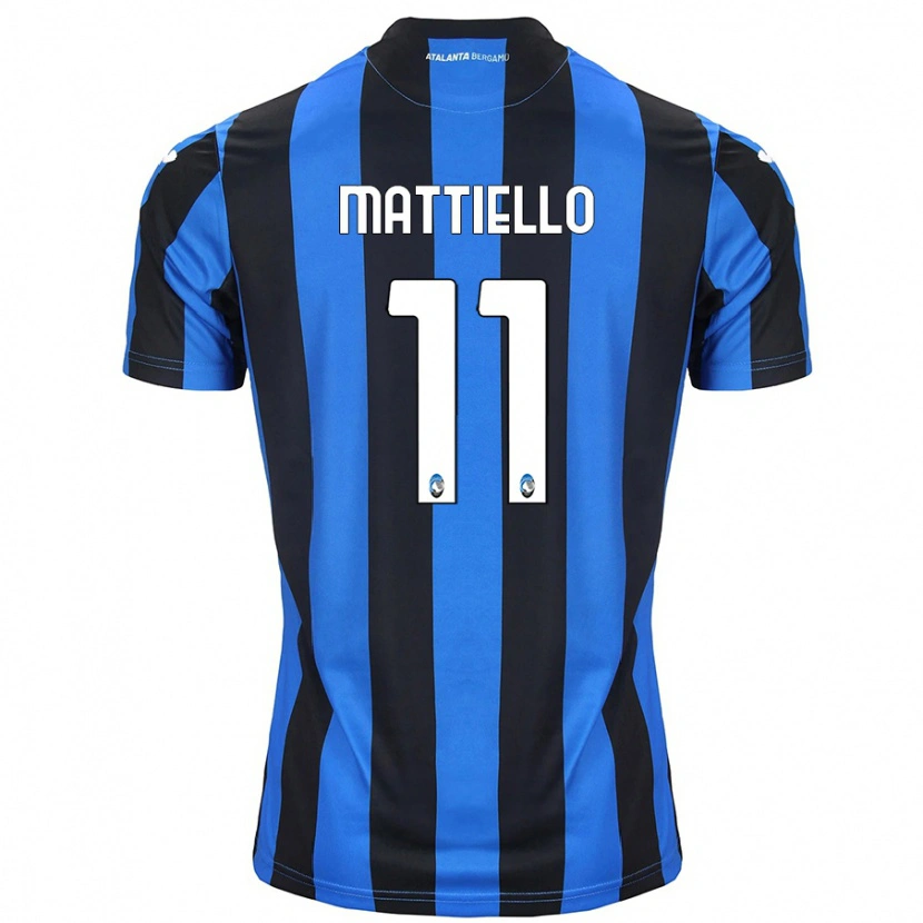 Danxen Heren Federico Mattiello #11 Blauw Zwart Thuisshirt Thuistenue 2024/25 T-Shirt