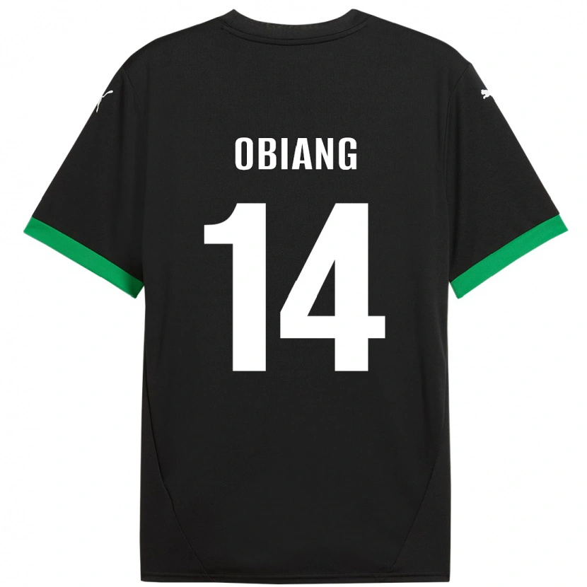 Danxen Heren Pedro Obiang #14 Zwart Donkergroen Thuisshirt Thuistenue 2024/25 T-Shirt