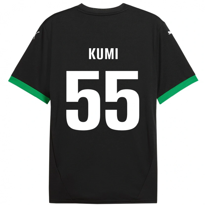 Danxen Heren Justin Kumi #55 Zwart Donkergroen Thuisshirt Thuistenue 2024/25 T-Shirt