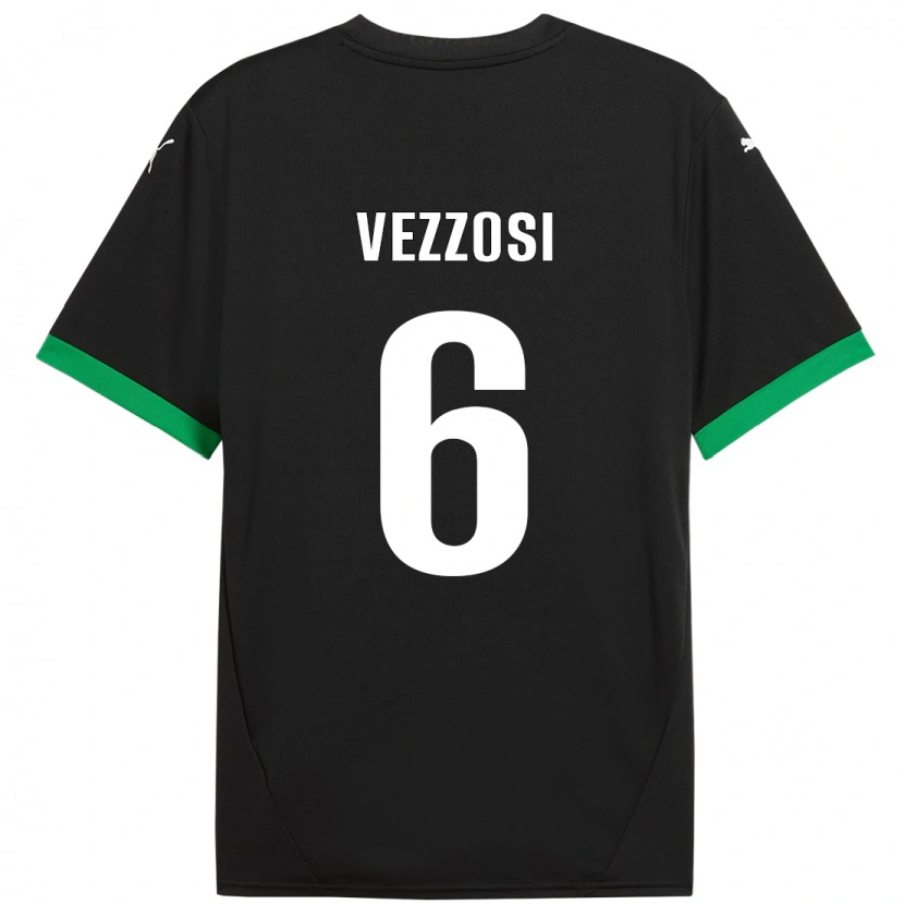 Danxen Heren Giorgio Vezzosi #6 Zwart Donkergroen Thuisshirt Thuistenue 2024/25 T-Shirt