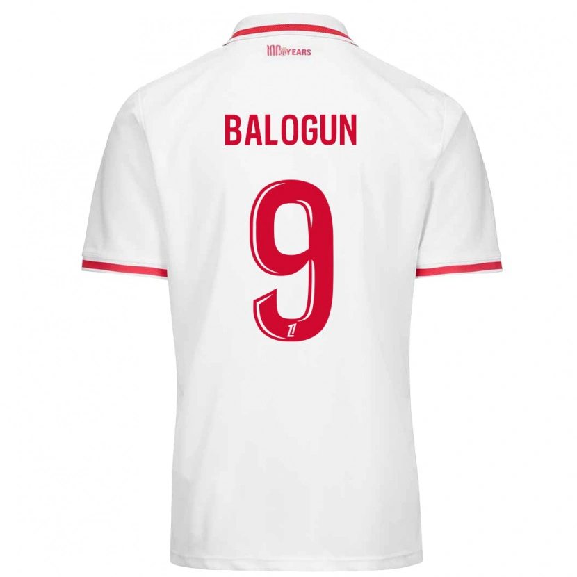 Danxen Heren Folarin Balogun #9 Wit Rood Thuisshirt Thuistenue 2024/25 T-Shirt