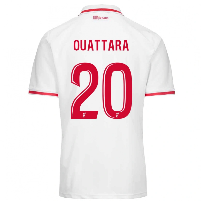 Danxen Heren Kassoum Ouattara #20 Wit Rood Thuisshirt Thuistenue 2024/25 T-Shirt