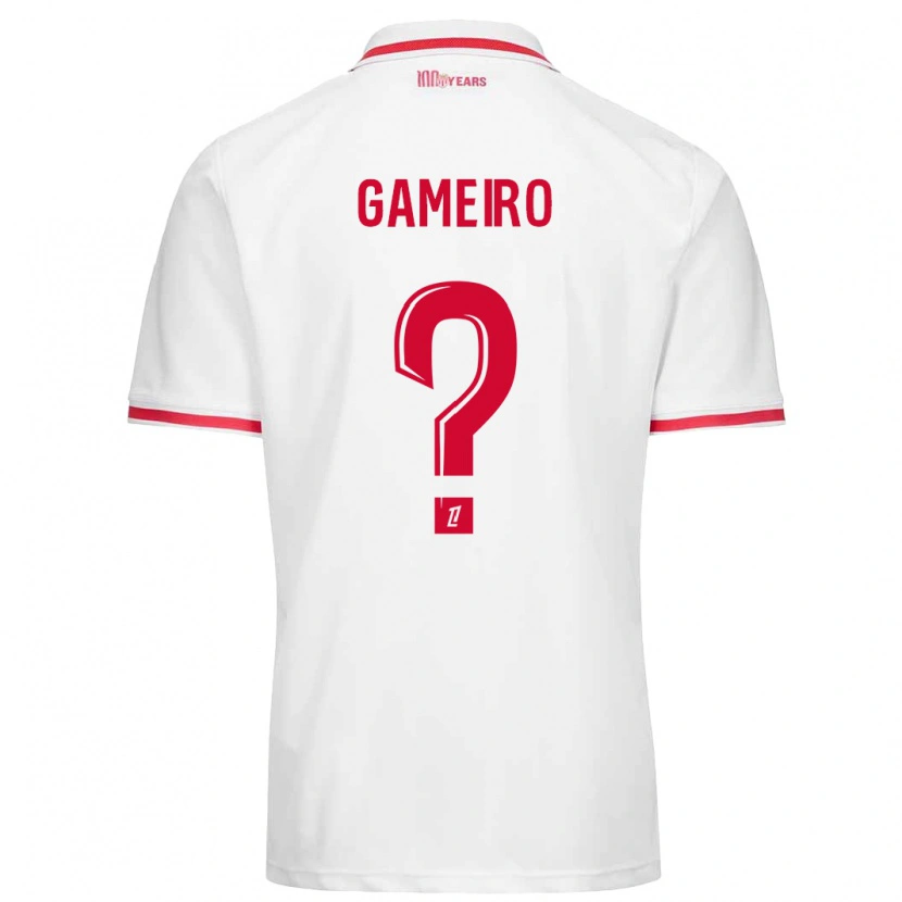 Danxen Heren Benoît Gameiro #0 Wit Rood Thuisshirt Thuistenue 2024/25 T-Shirt