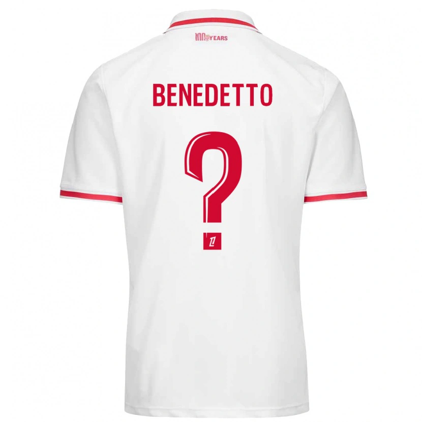 Danxen Heren Antéo Benedetto #0 Wit Rood Thuisshirt Thuistenue 2024/25 T-Shirt