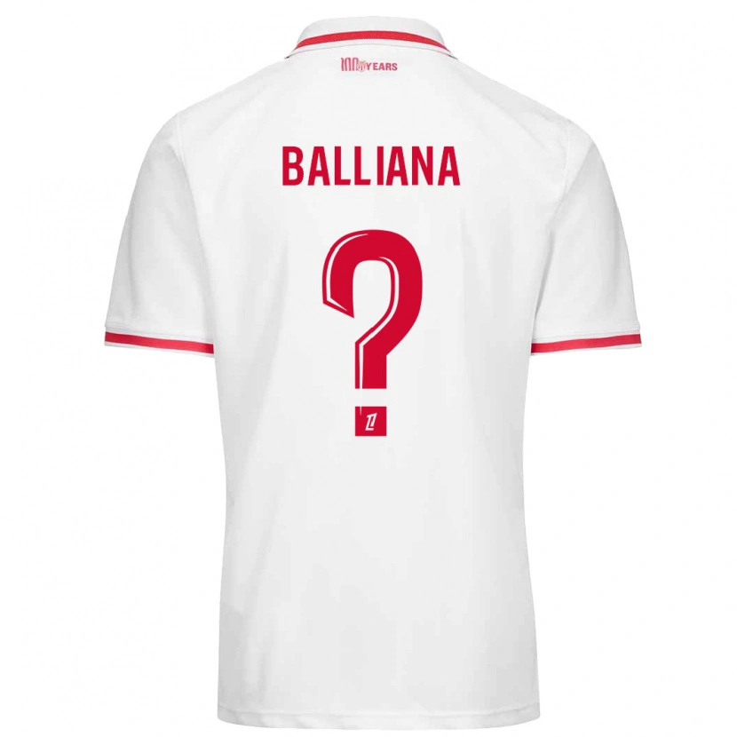 Danxen Heren David Balliana #0 Wit Rood Thuisshirt Thuistenue 2024/25 T-Shirt