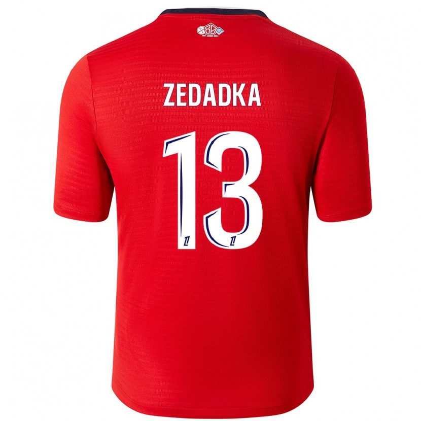 Danxen Heren Akim Zedadka #13 Rood Wit Thuisshirt Thuistenue 2024/25 T-Shirt