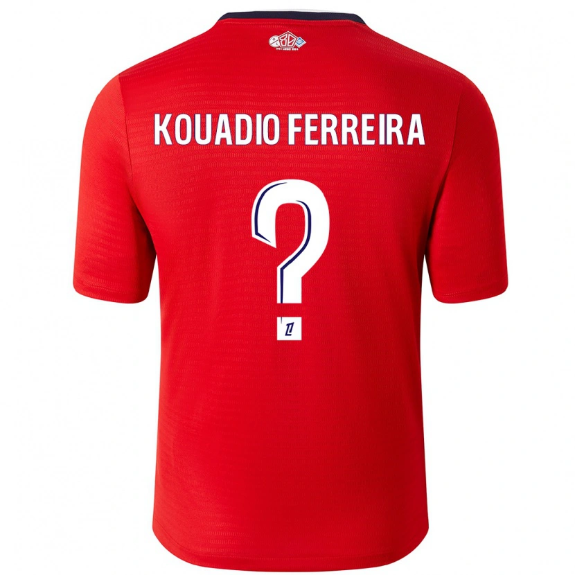 Danxen Heren Wilfrid Kouadio Ferreira #0 Rood Wit Thuisshirt Thuistenue 2024/25 T-Shirt