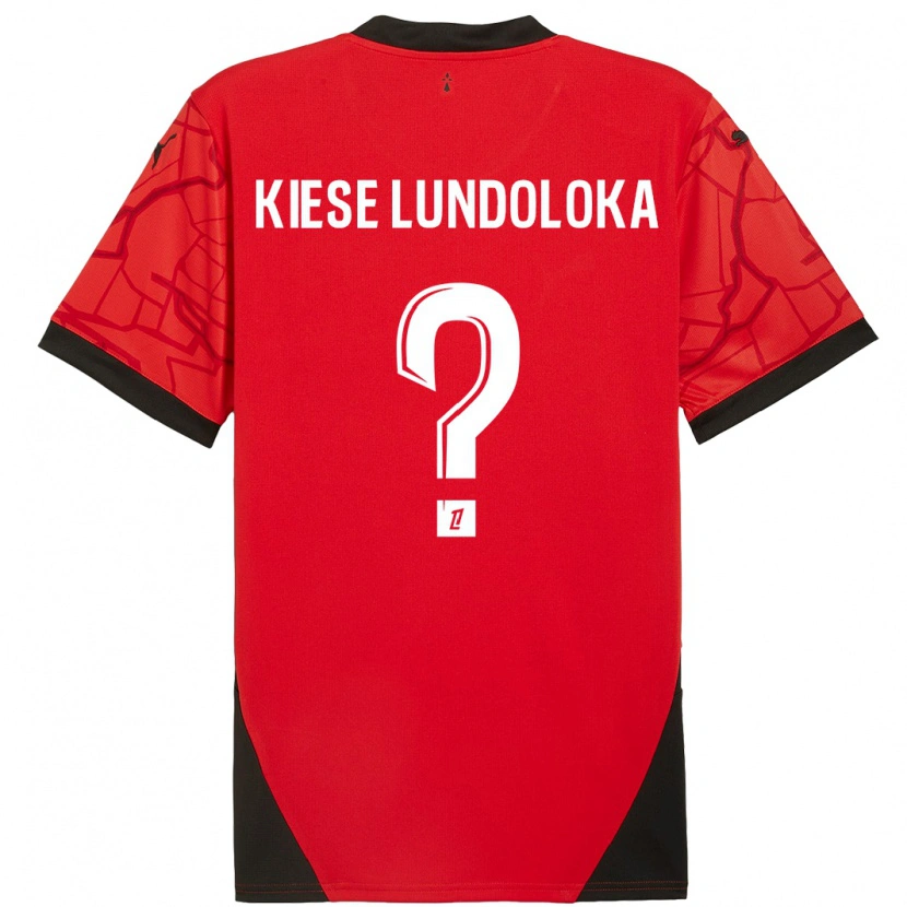 Danxen Heren Jeanslor Kiese Lundoloka #0 Rood Zwart Thuisshirt Thuistenue 2024/25 T-Shirt