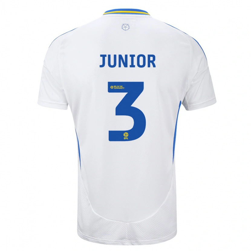 Danxen Heren Junior Firpo #3 Wit Blauw Thuisshirt Thuistenue 2024/25 T-Shirt