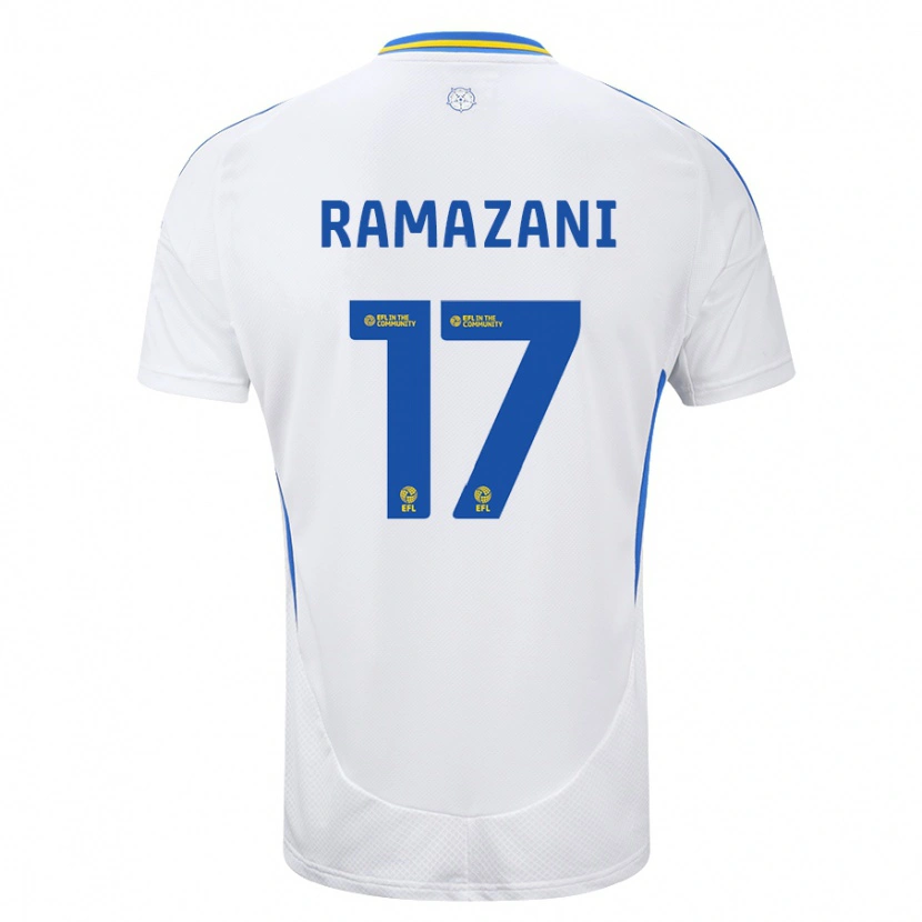 Danxen Heren Largie Ramazani #17 Wit Blauw Thuisshirt Thuistenue 2024/25 T-Shirt