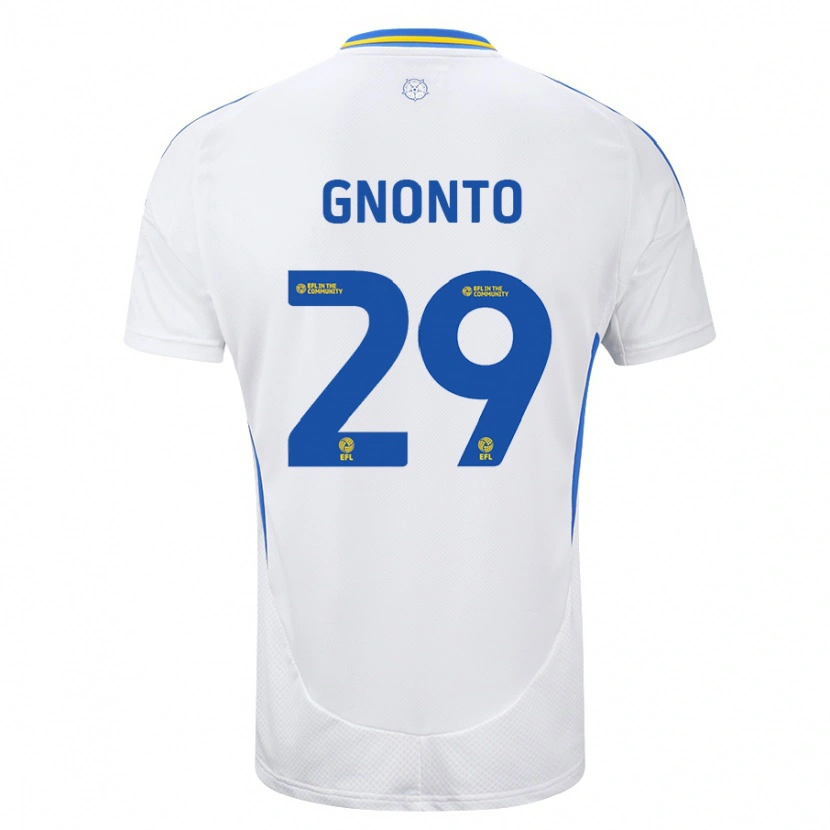 Danxen Heren Wilfried Gnonto #29 Wit Blauw Thuisshirt Thuistenue 2024/25 T-Shirt