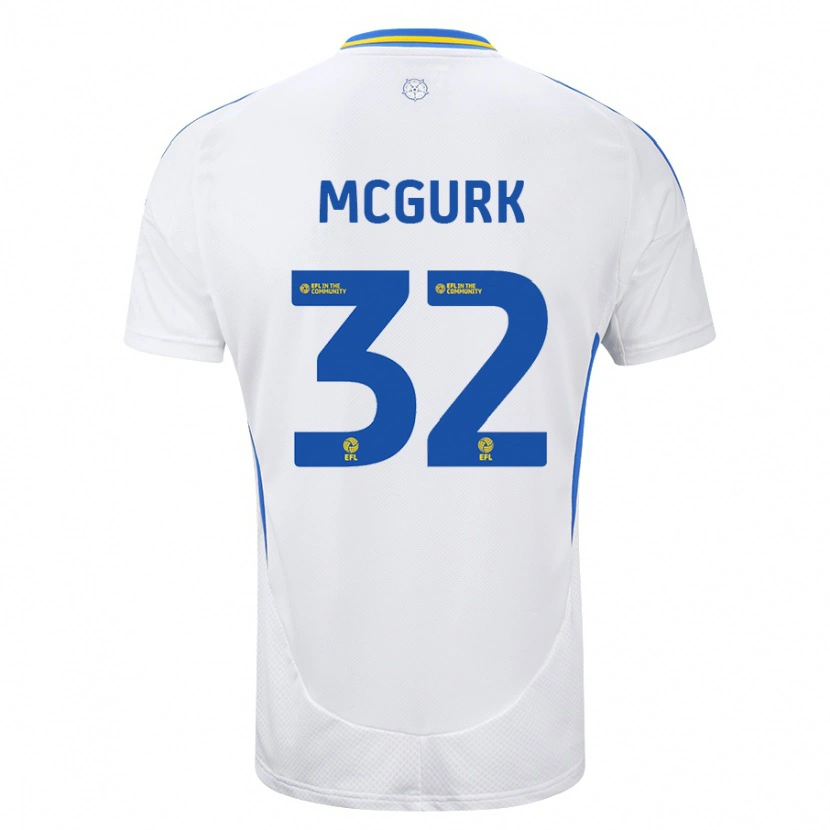 Danxen Heren Sean Mcgurk #32 Wit Blauw Thuisshirt Thuistenue 2024/25 T-Shirt