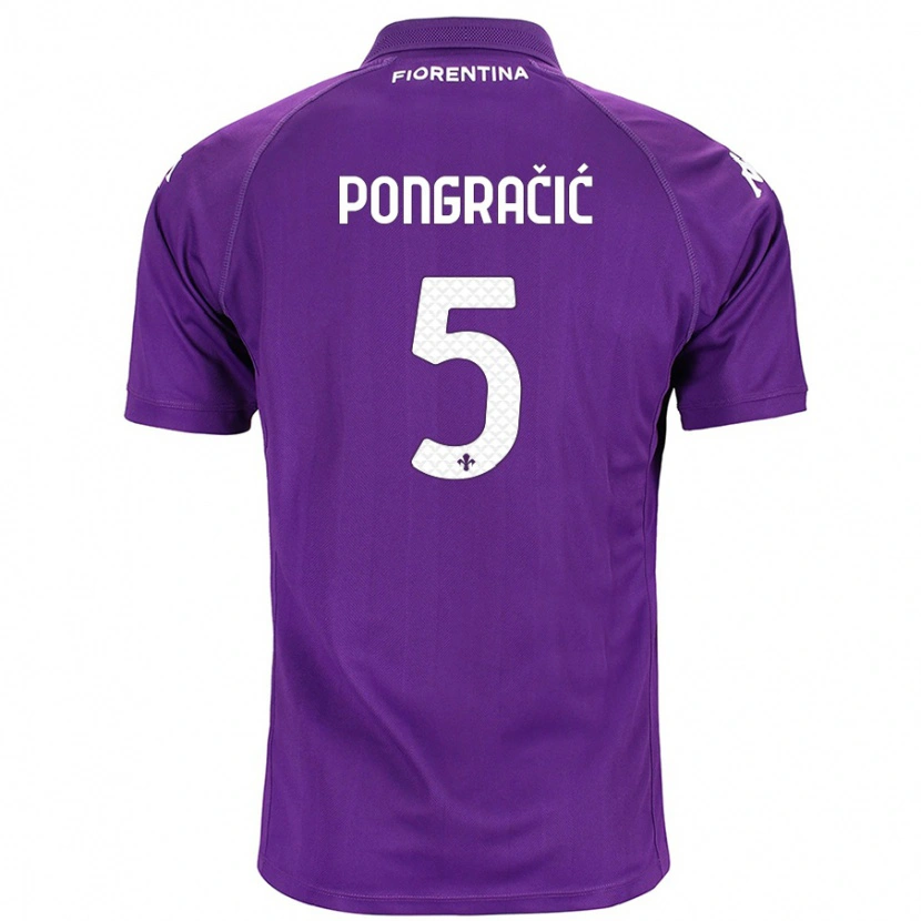 Danxen Heren Marin Pongračić #5 Paars Thuisshirt Thuistenue 2024/25 T-Shirt