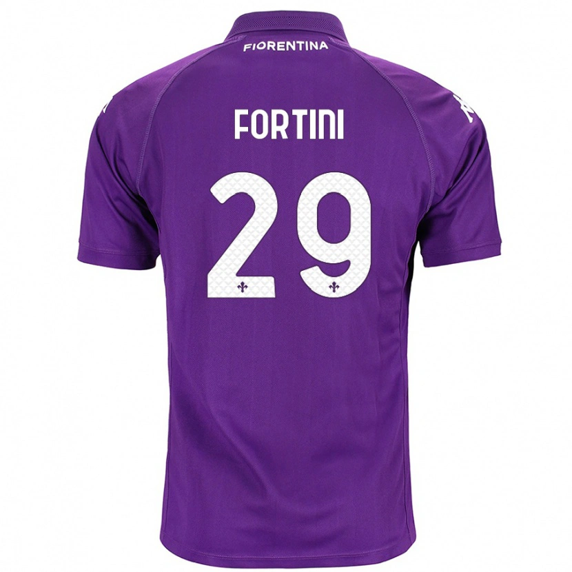 Danxen Heren Niccolò Fortini #29 Paars Thuisshirt Thuistenue 2024/25 T-Shirt