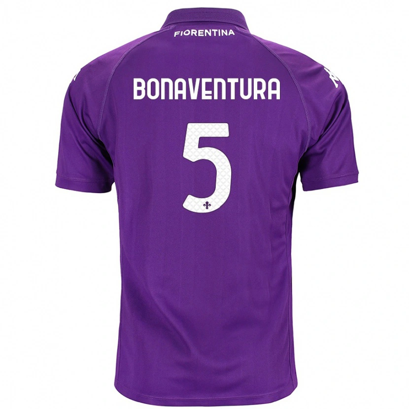 Danxen Heren Giacomo Bonaventura #5 Paars Thuisshirt Thuistenue 2024/25 T-Shirt