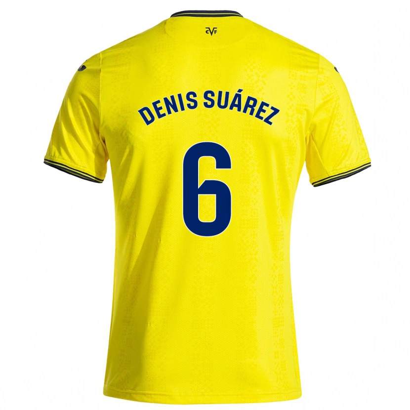 Danxen Heren Denis Suárez #6 Geel Zwart Thuisshirt Thuistenue 2024/25 T-Shirt