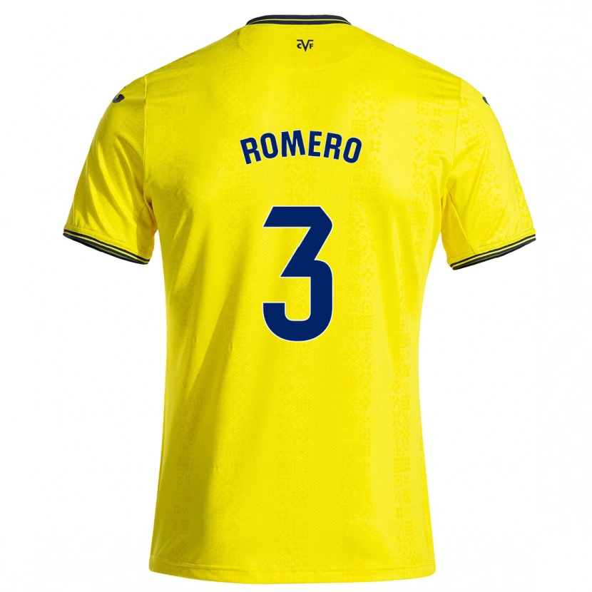 Danxen Heren Cristo Romero #3 Geel Zwart Thuisshirt Thuistenue 2024/25 T-Shirt