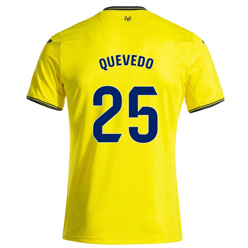 Danxen Heren Alex Quevedo #25 Geel Zwart Thuisshirt Thuistenue 2024/25 T-Shirt