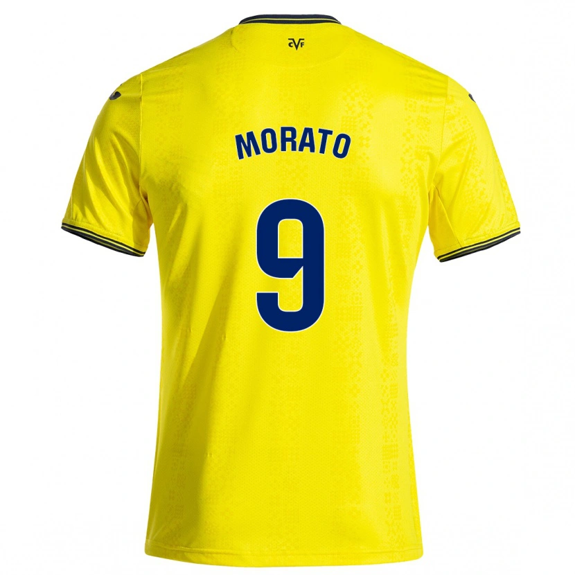 Danxen Heren Teresa Morató #9 Geel Zwart Thuisshirt Thuistenue 2024/25 T-Shirt