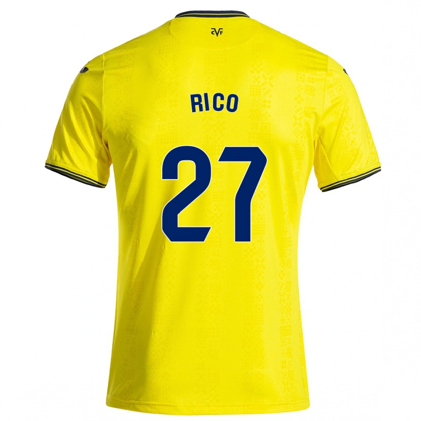 Danxen Heren Vera Rico #27 Geel Zwart Thuisshirt Thuistenue 2024/25 T-Shirt