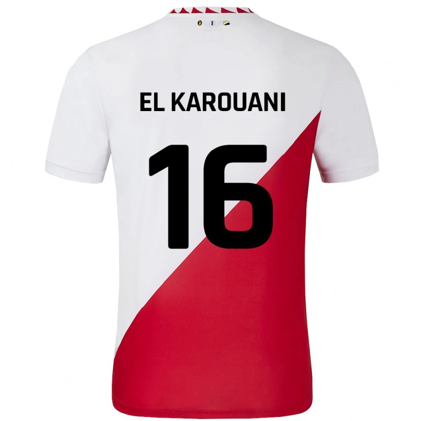 Danxen Heren Souffian El Karouani #16 Wit Rood Thuisshirt Thuistenue 2024/25 T-Shirt