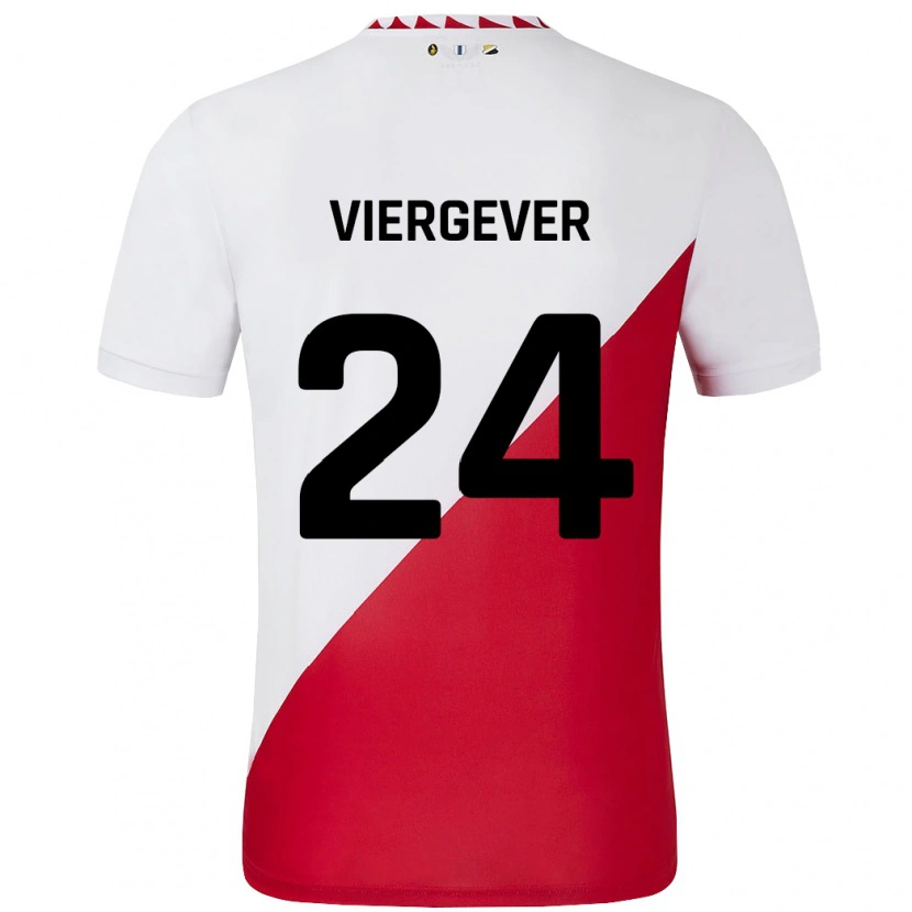 Danxen Heren Nick Viergever #24 Wit Rood Thuisshirt Thuistenue 2024/25 T-Shirt