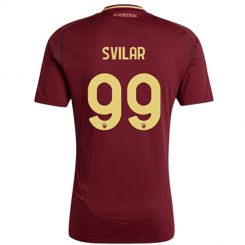 Danxen Heren Mile Svilar #99 Rood Bruin Goud Thuisshirt Thuistenue 2024/25 T-Shirt