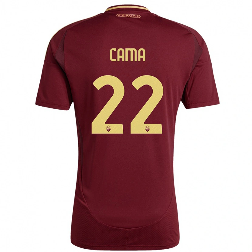 Danxen Heren Cristian Cama #22 Rood Bruin Goud Thuisshirt Thuistenue 2024/25 T-Shirt