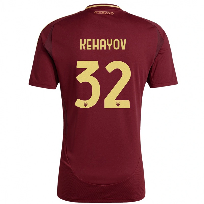 Danxen Heren Atanas Kehayov #32 Rood Bruin Goud Thuisshirt Thuistenue 2024/25 T-Shirt