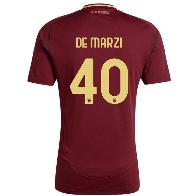 Danxen Heren Giorgio De Marzi #40 Rood Bruin Goud Thuisshirt Thuistenue 2024/25 T-Shirt