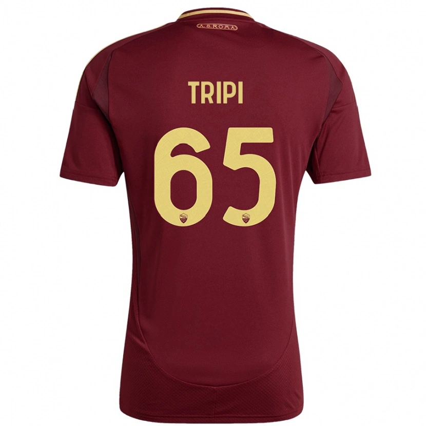 Danxen Heren Filippo Tripi #65 Rood Bruin Goud Thuisshirt Thuistenue 2024/25 T-Shirt