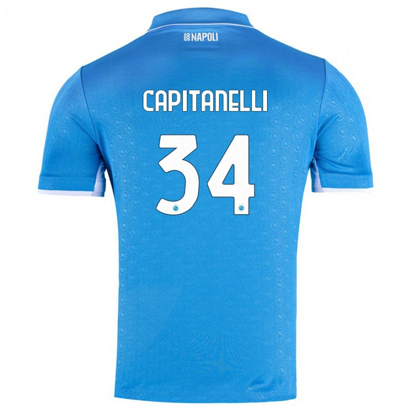 Danxen Heren Ilaria Capitanelli #34 Hemelsblauw Thuisshirt Thuistenue 2024/25 T-Shirt