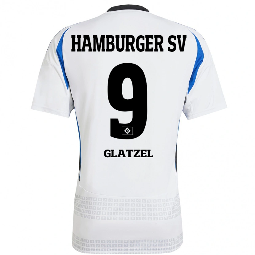 Danxen Heren Robert Glatzel #9 Wit Blauw Thuisshirt Thuistenue 2024/25 T-Shirt