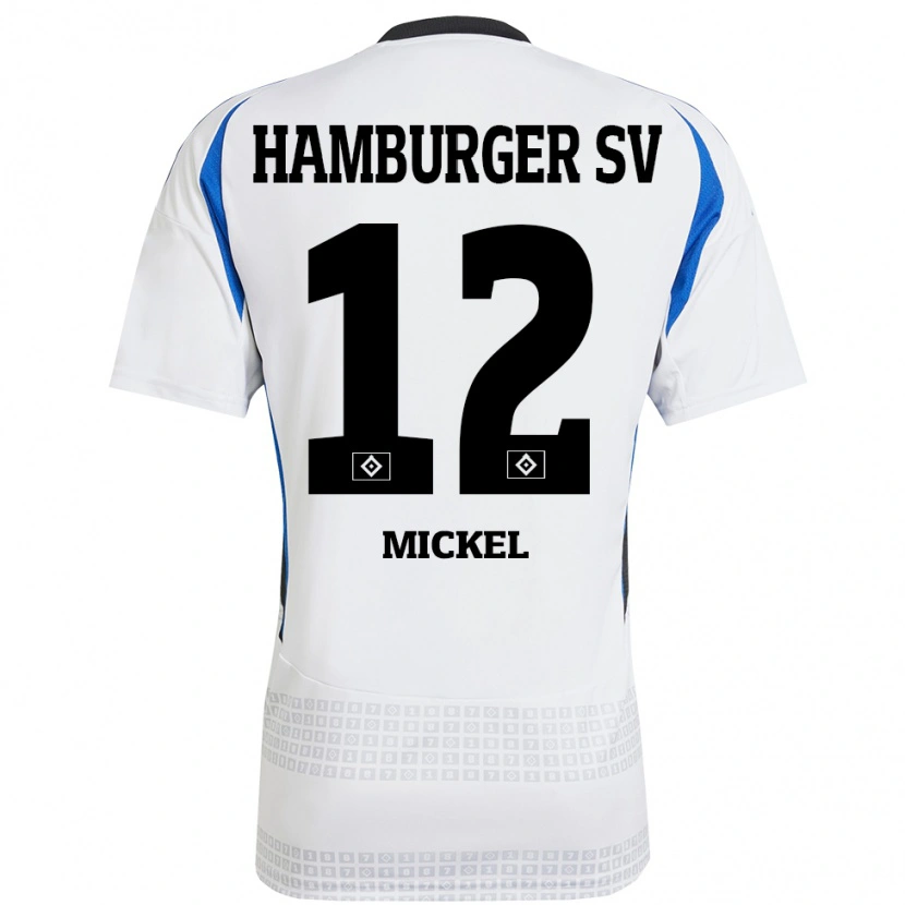 Danxen Heren Tom Mickel #12 Wit Blauw Thuisshirt Thuistenue 2024/25 T-Shirt