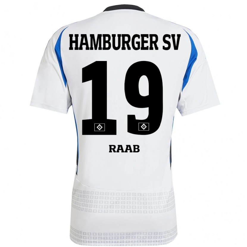 Danxen Heren Matheo Raab #19 Wit Blauw Thuisshirt Thuistenue 2024/25 T-Shirt