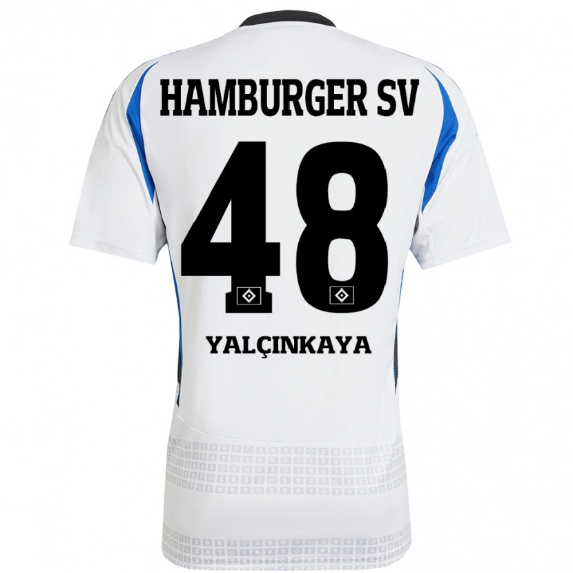 Danxen Heren Bilal Yalcinkaya #48 Wit Blauw Thuisshirt Thuistenue 2024/25 T-Shirt