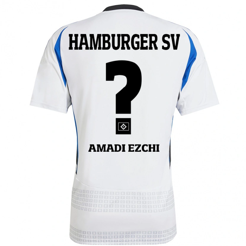 Danxen Heren Emmanuel Amadi Ezchi #0 Wit Blauw Thuisshirt Thuistenue 2024/25 T-Shirt