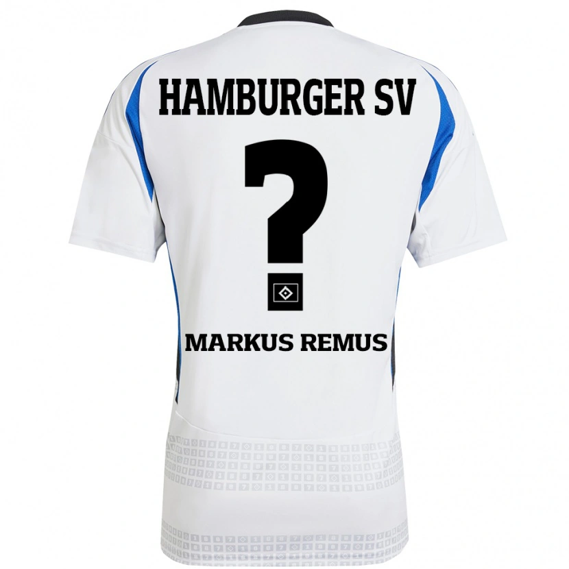 Danxen Heren Markus Remus #0 Wit Blauw Thuisshirt Thuistenue 2024/25 T-Shirt