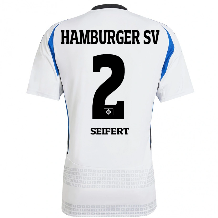 Danxen Heren Luis Seifert #2 Wit Blauw Thuisshirt Thuistenue 2024/25 T-Shirt