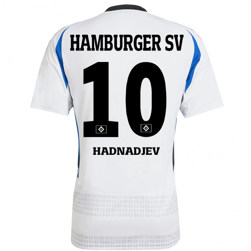 Danxen Heren Marko Hadnadjev #10 Wit Blauw Thuisshirt Thuistenue 2024/25 T-Shirt