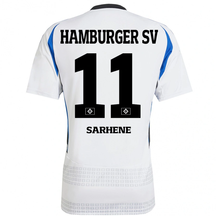 Danxen Heren Clement Nana-Sarhene #11 Wit Blauw Thuisshirt Thuistenue 2024/25 T-Shirt