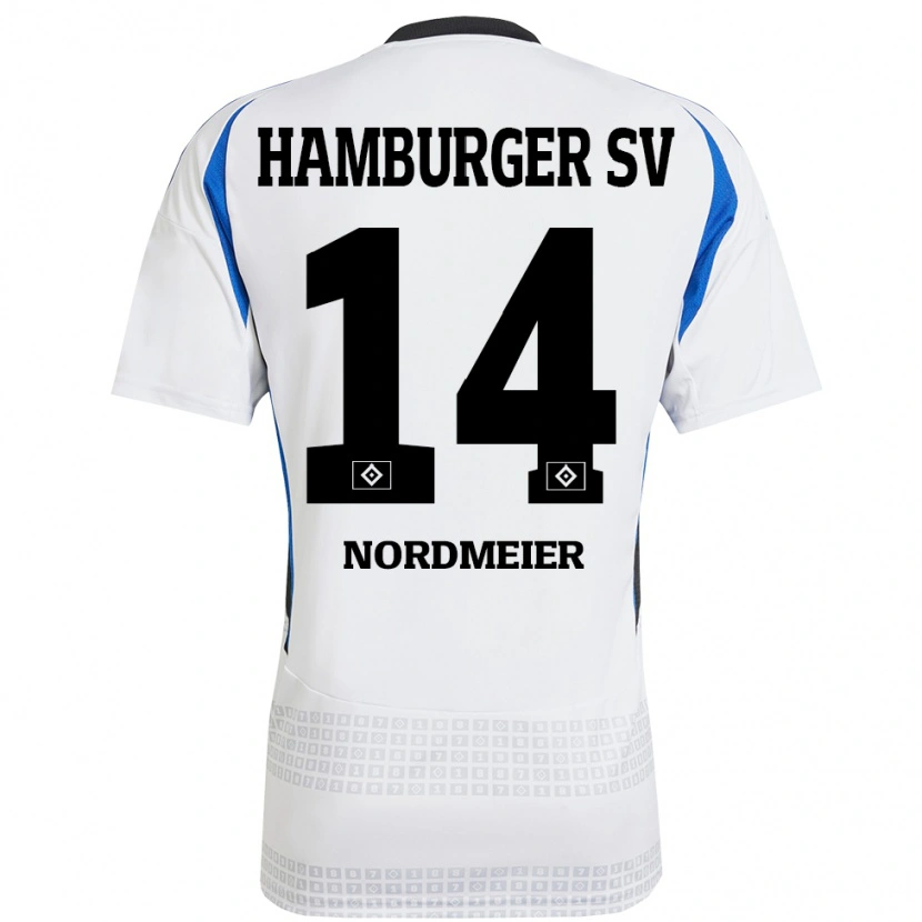 Danxen Heren Quentin Nordmeier #14 Wit Blauw Thuisshirt Thuistenue 2024/25 T-Shirt