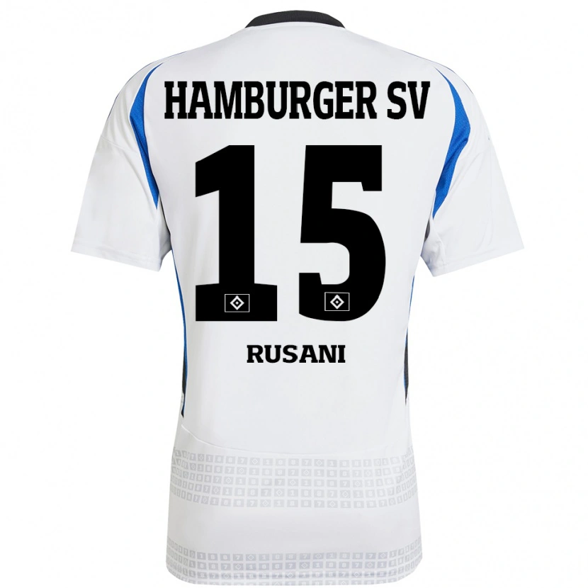 Danxen Heren Yasin Rusani #15 Wit Blauw Thuisshirt Thuistenue 2024/25 T-Shirt