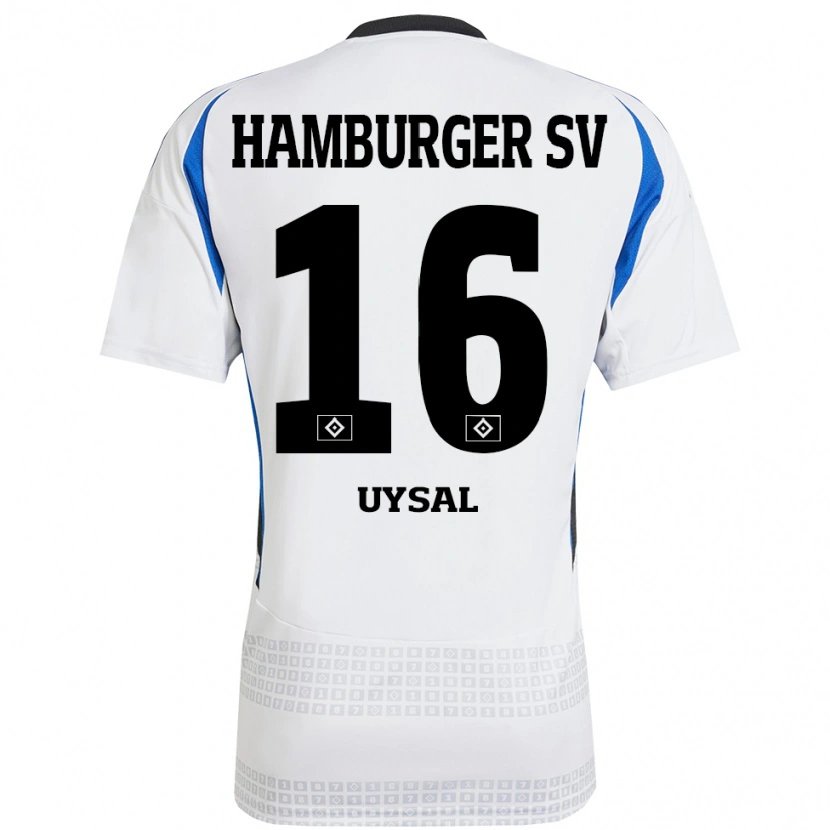 Danxen Heren Samed Uysal #16 Wit Blauw Thuisshirt Thuistenue 2024/25 T-Shirt