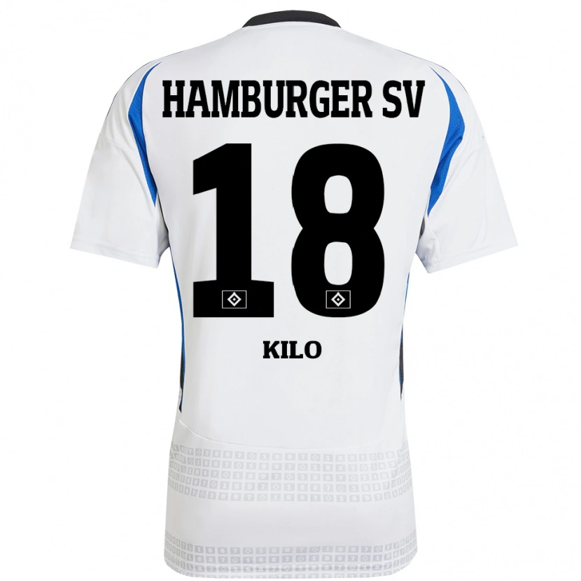 Danxen Heren Jesse Kilo #18 Wit Blauw Thuisshirt Thuistenue 2024/25 T-Shirt